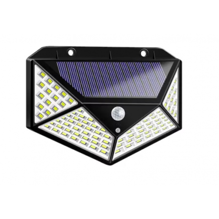 Lampa Solară 100 LED-uri cu Senzor de Mișcare, Rezistentă la Apă, 3 Moduri de Iluminare