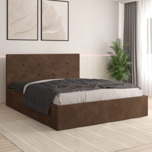 Pat Tapitat Filip Maro + Saltea 20cm Grosime