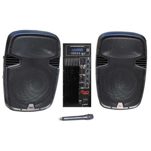 Set 2 boxe ABS 12inch 2112 USB/SD/FM/BT Alien engross