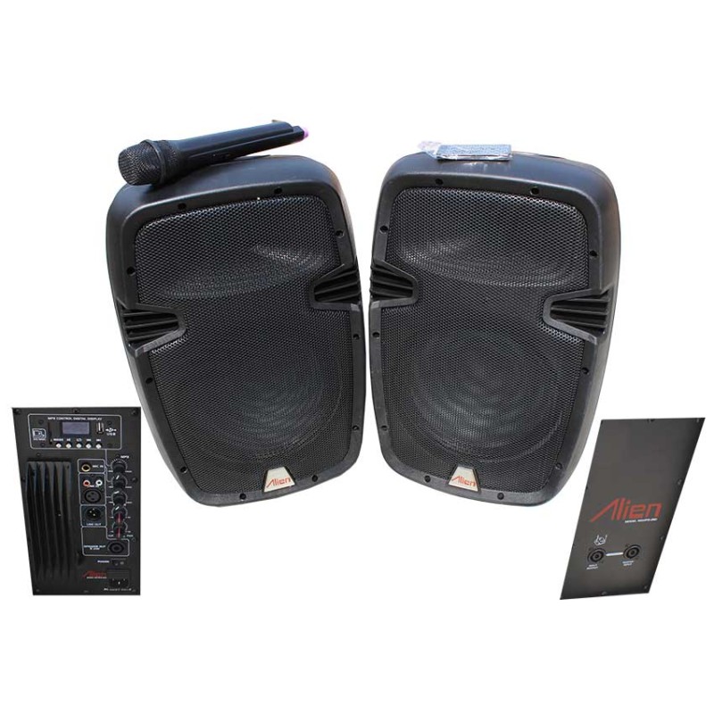 Set 2 boxe ABS 10inch 2110 USB/SD/FM/BT Alien engross