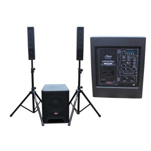 Sistem subwoofer cu 2 sateliti si stativ 500W+2X100W Alien engross