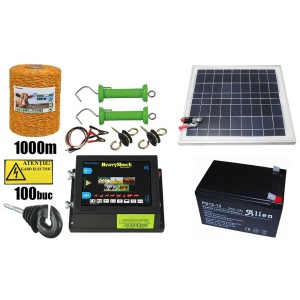 Kit gard electric 4J 1000M solar engross