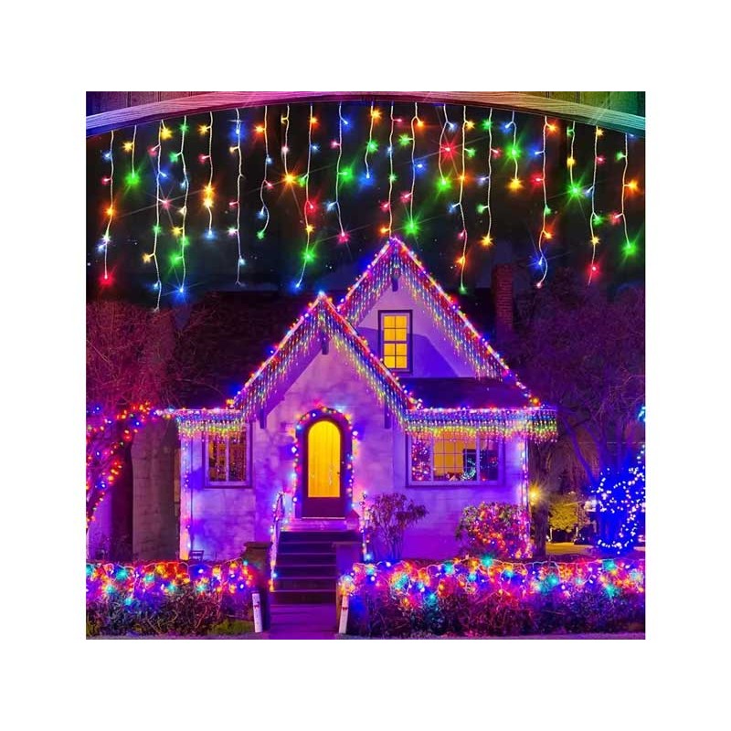 Instalatie turturi 100LED 4.5m multicolor exterior interconectabila engross