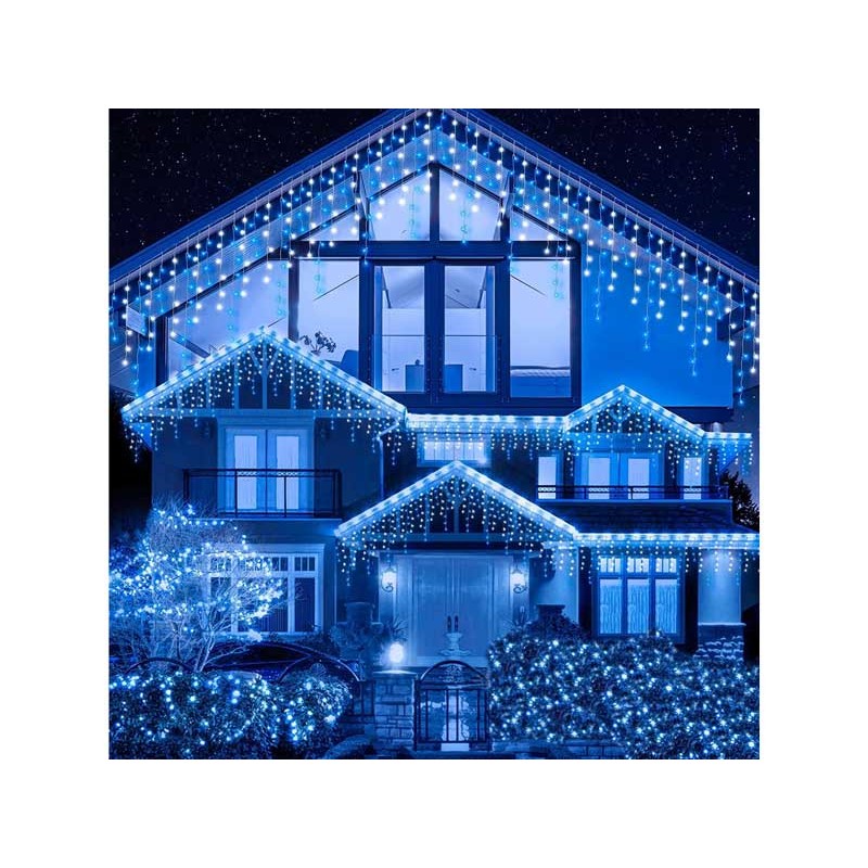 Instalatie turturi 100LED 4.5m alb rece exterior interconectabila engross
