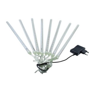 Instalatie meteori 8 tuburi 50cm alb rece 4.5m interconectabil engross