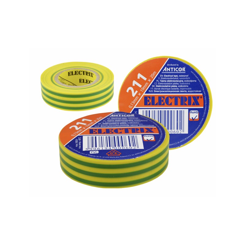 Banda izolier galben/verde 20m engross
