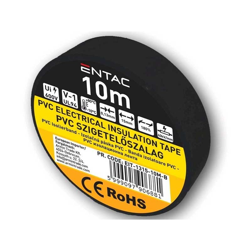 Banda izolier 10m galben-verde Entac engross