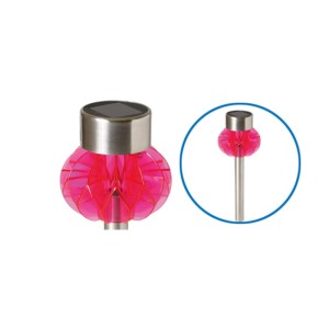 Lampa solara metalica roz engross