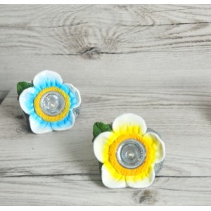 Lampa solara floare galbena rasina engross