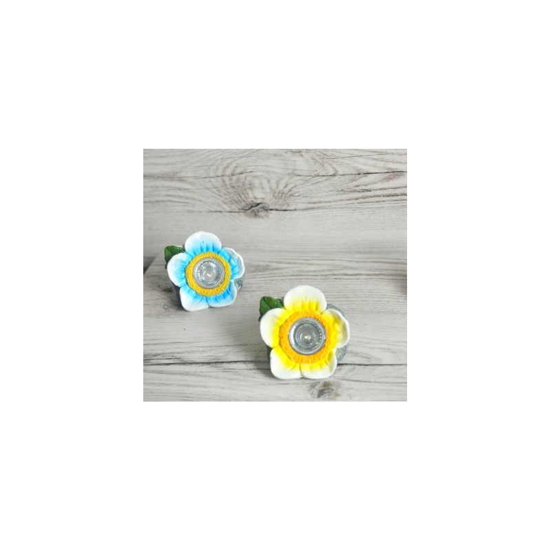 Lampa solara floare galbena rasina engross