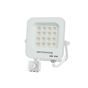 Proiector LED 10W cu senzor 900 lm 6000K IP65 alb engross
