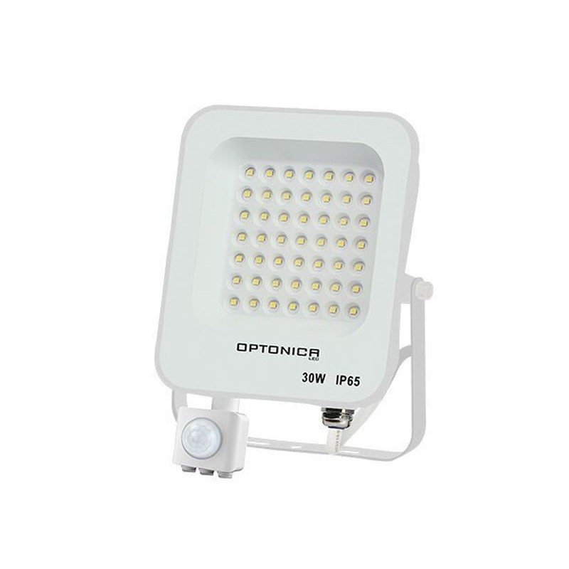 Proiector LED 30W cu senzor 2700 lm 6000K IP65 alb engross