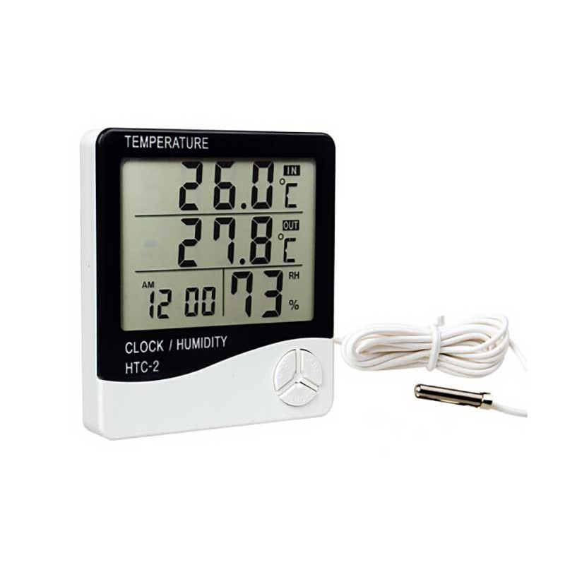Ceas Alarma Termometru cu higrometru HTC-2 engross