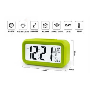 Ceas cu termomentru si alarma verde engross