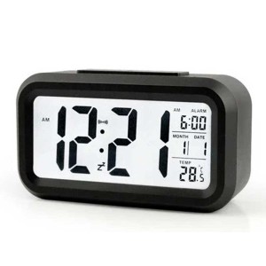 Ceas cu termomentru si alarma negru engross