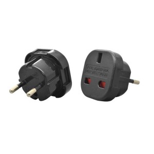Adaptor stecher UK/USA/RO negru engross