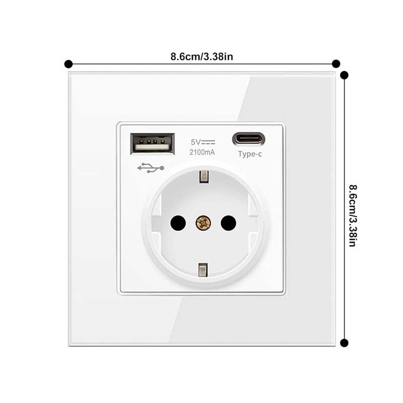 Priza suko cu USB si Tip C 2.1A engross
