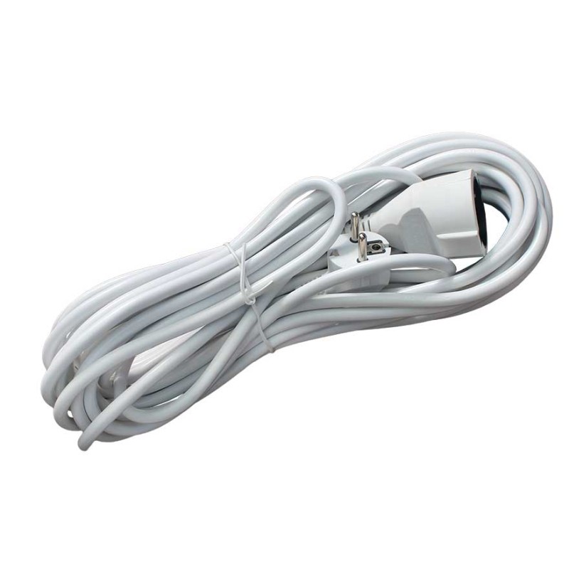 Cablu prelungitor 3x1.5mm cu cupla 10m Alien alb engross