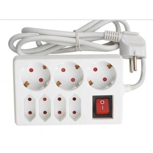 Prelungitor 7cai 3schuko+4euro 3m cu intr Alien engross