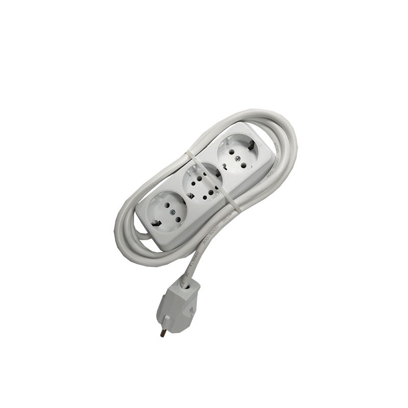 Prelungitor bachelita 3cai 2m 3x1.5mm2 alb engross