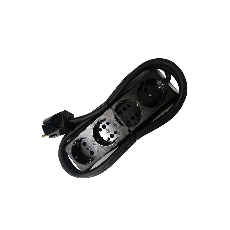 Prelungitor bachelita 4cai 2m 3x1.5mm2 negru engross
