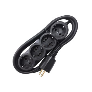 Prelungitor cauciucat bachelita 4cai 2m 3x1.5mm2 negru engross