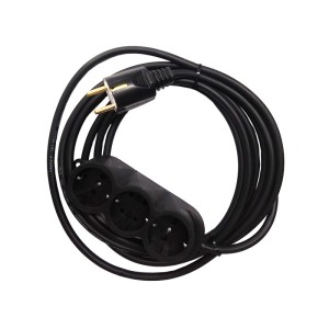 Prelungitor cauciucat bachelita 4cai 10m 3x1.5mm2 negru engross