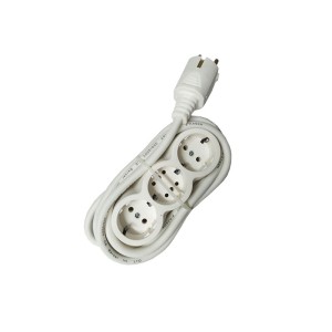 Prelungitor cauciucat bachelita 3cai 2m 3x1.5mm2 alb engross