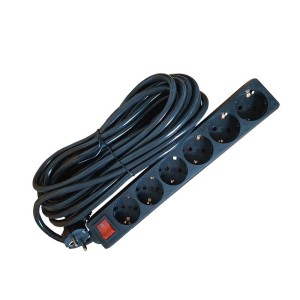 Prelungitor 6cai 3m 3x1.5mm2 cu intr negru Alien engross
