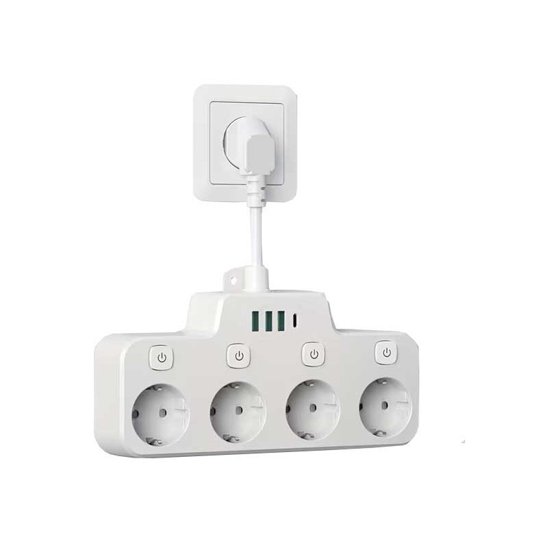 Prelungitor 4cai cu intrerupator 3xUSB 1xUSB-C engross