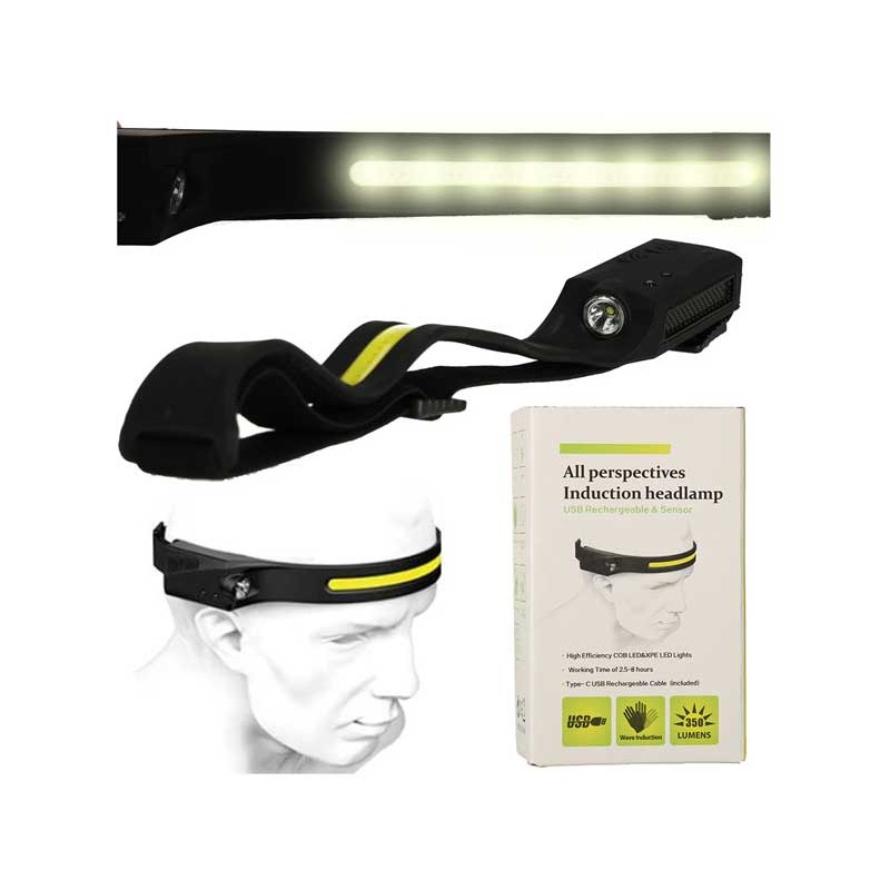 Lanterna frontala cu incarcare USB engross