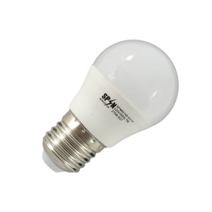 Bec led sferic 5W E27 alb rece G45 engross