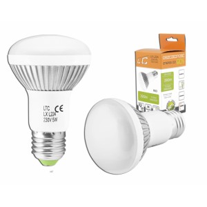Bec leduri R63 E27 5W alb cald engross