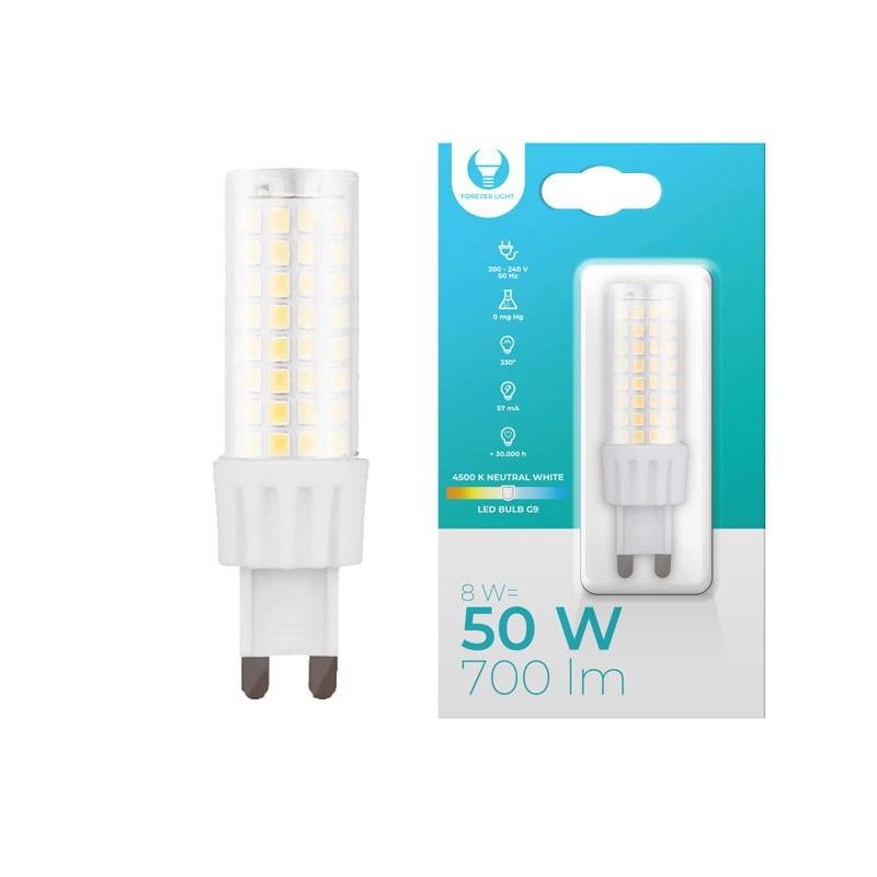 Bec leduri G9 8W alb neutru engross