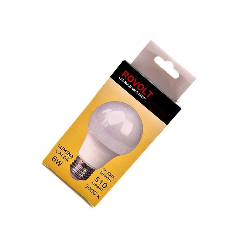 Bec leduri Rovolt 6W E27 cald engross