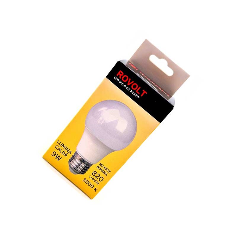 Bec leduri Rovolt 9W E27 cald engross