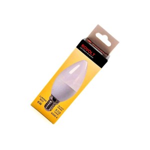 Bec leduri lumanare Rovolt 6W E14 rece engross