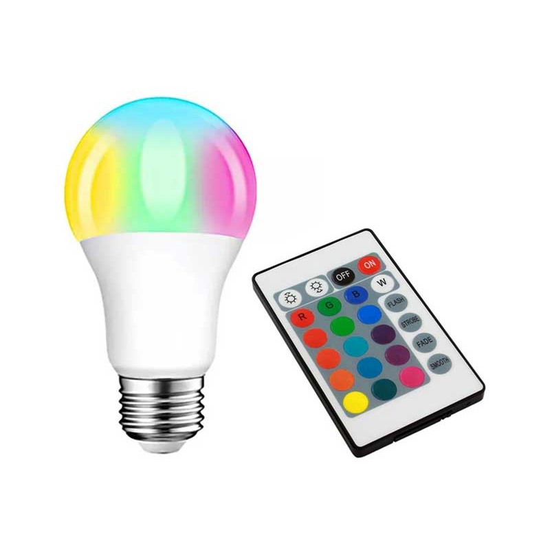 Bec led RGB 9W cu telecomanda engross