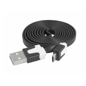 Cablu microusb plat flexibil negru engross