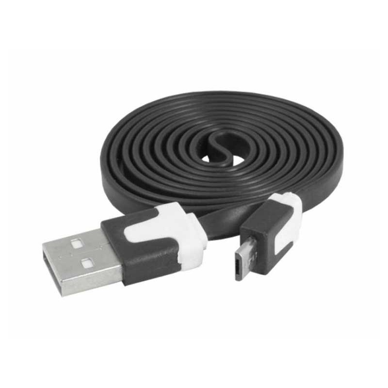 Cablu microusb plat flexibil negru engross