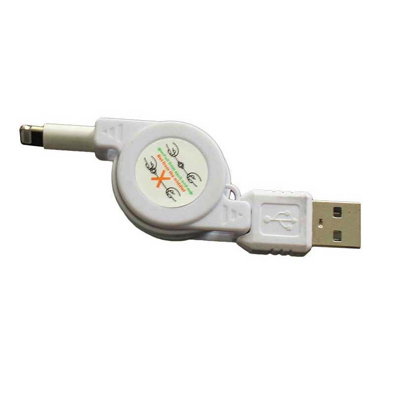 Cablu USB IPhone 5 8pin fir retractabil engross