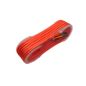 Cablu microusb textil portocaliu engross