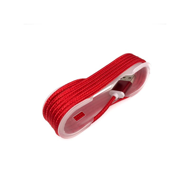 Cablu microusb textil rosu engross