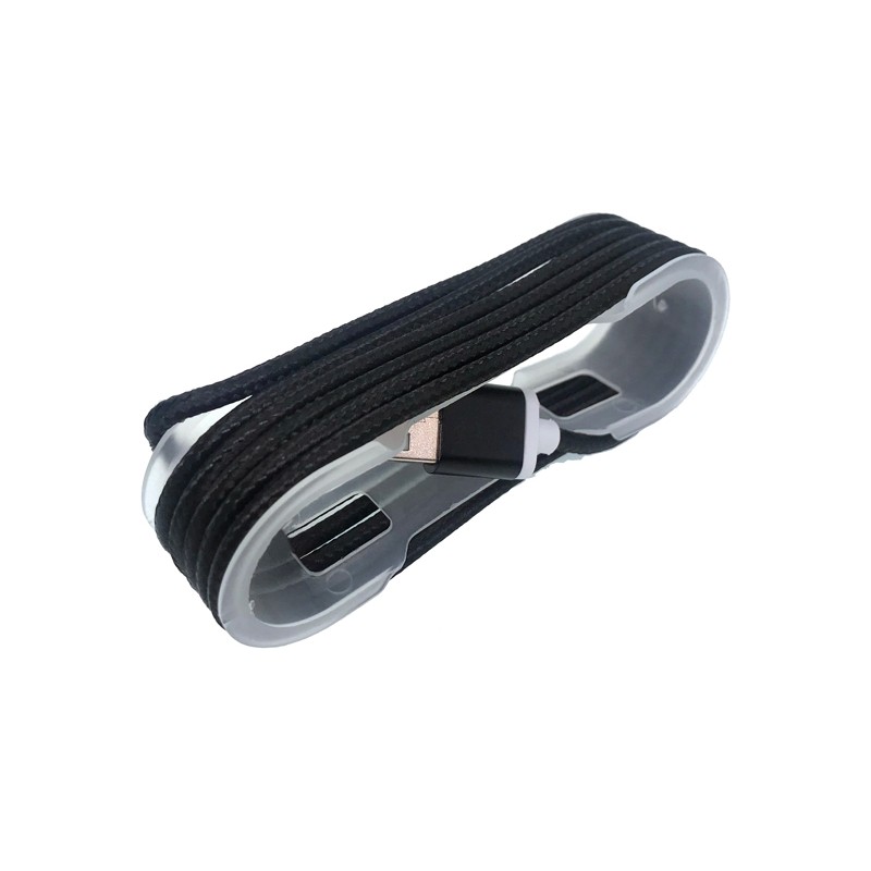 Cablu Iphone textil negru engross