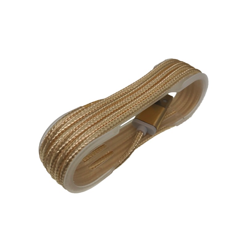 Cablu Iphone textil auriu engross
