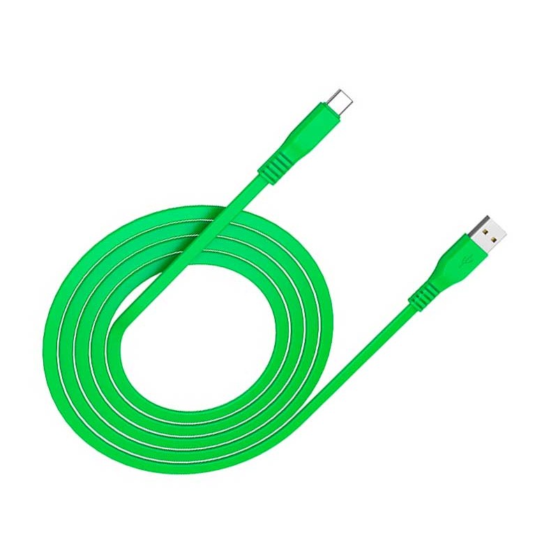 Cablu tip C verde plat engross