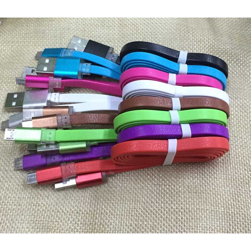 Cablu Iphone imitatie piele verde engross