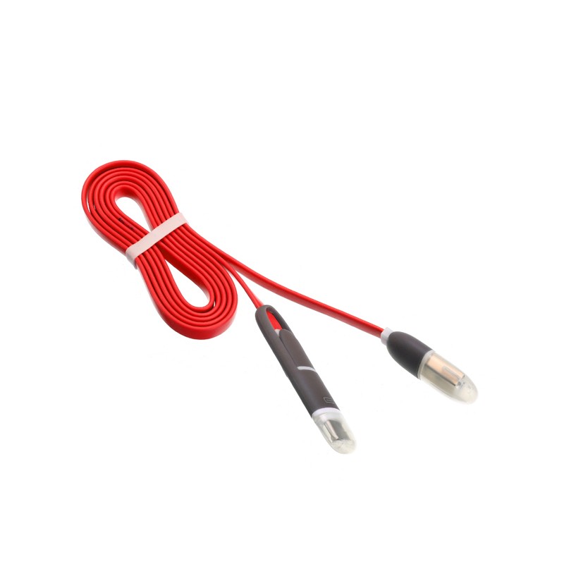 Cablu USB 2in1 microusb/Iphone cu capac rosu engross
