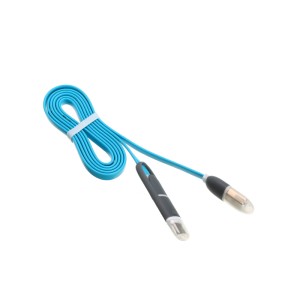 Cablu USB 2in1 microusb/Iphone cu capac albastru engross