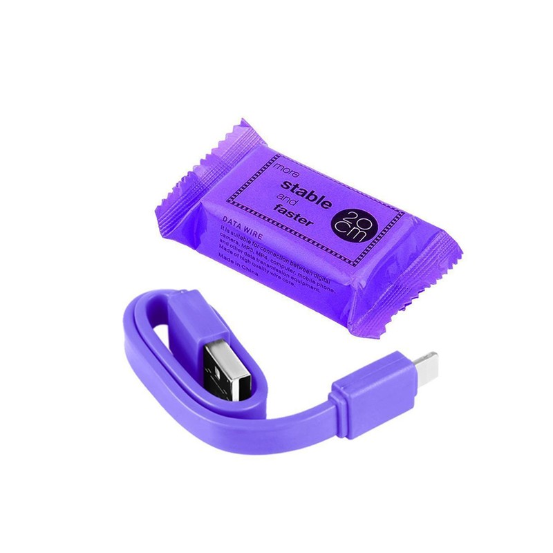 Cablu Iphone 20cm mov engross